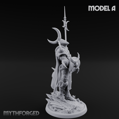 Horns Held High Demon Warlords A Miniature for Dungeons and Dragons, Pathfinder or other TTRPGs