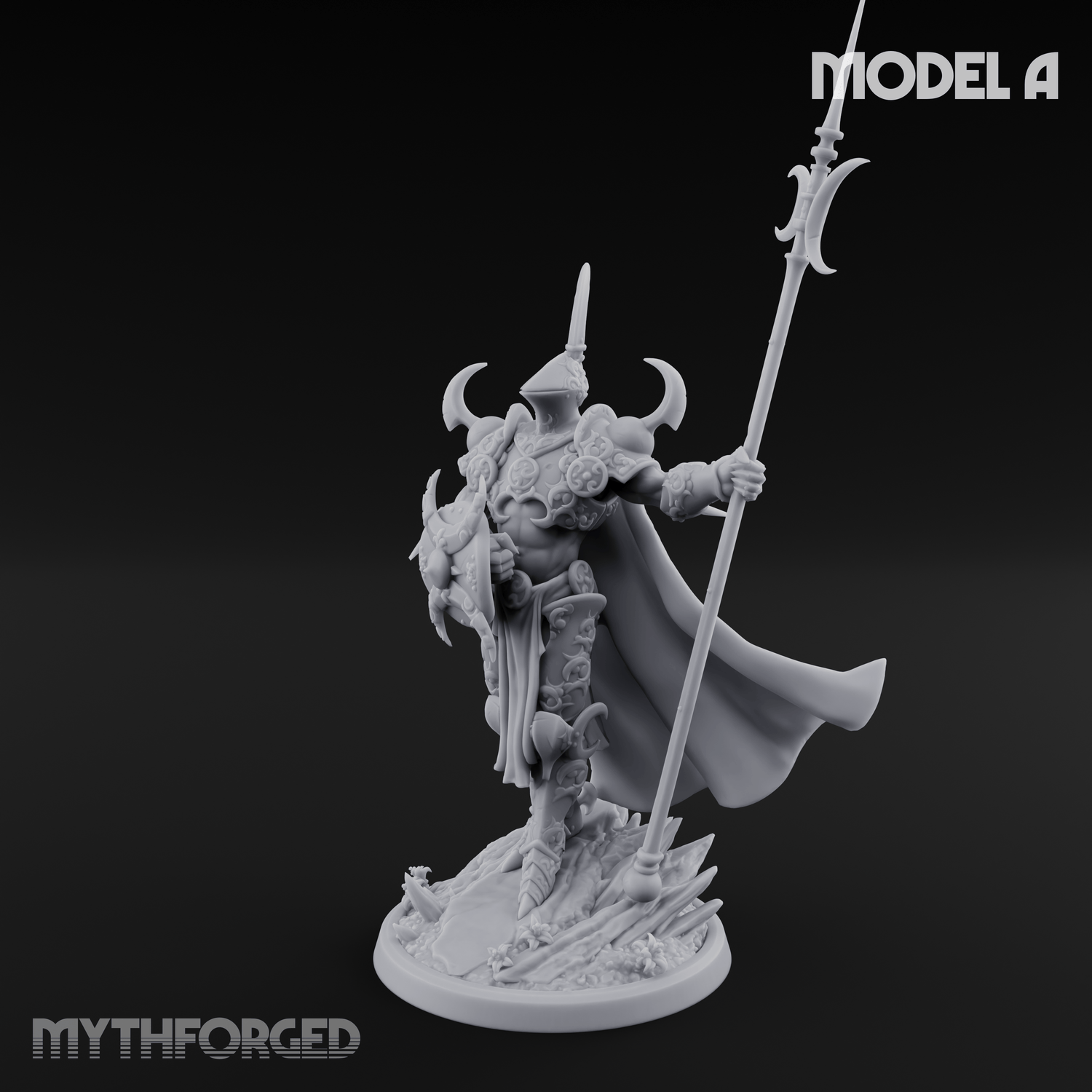 Horns Held High Demon Warlords A Miniature for Dungeons and Dragons, Pathfinder or other TTRPGs