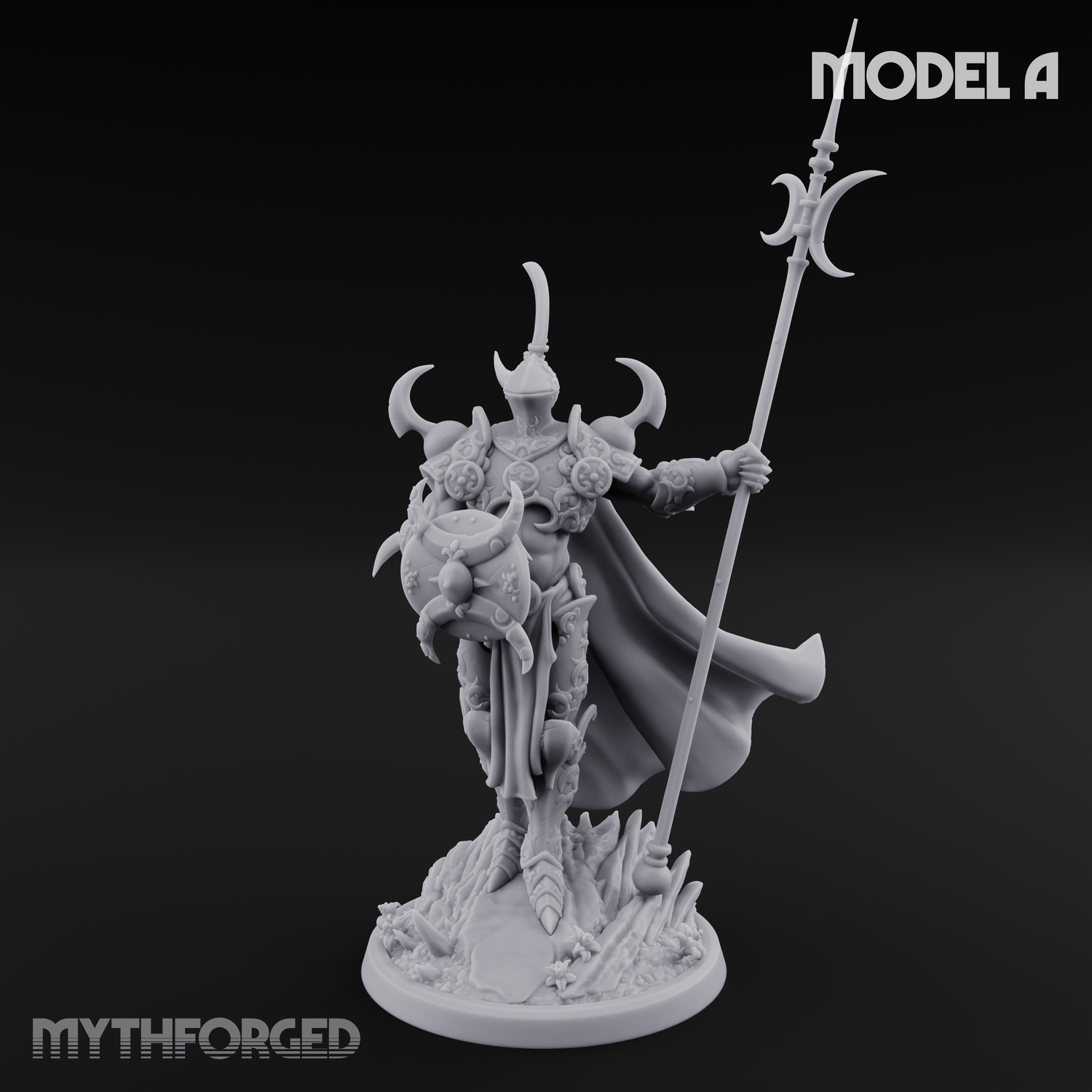 Horns Held High Demon Warlords A Miniature for Dungeons and Dragons, Pathfinder or other TTRPGs