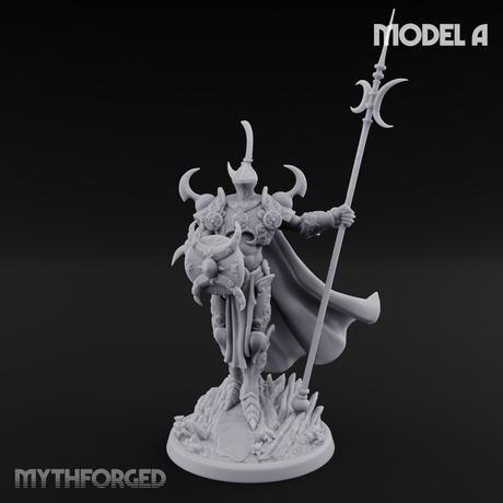 Horns Held High Demon Warlords A Miniature for Dungeons and Dragons, Pathfinder or other TTRPGs