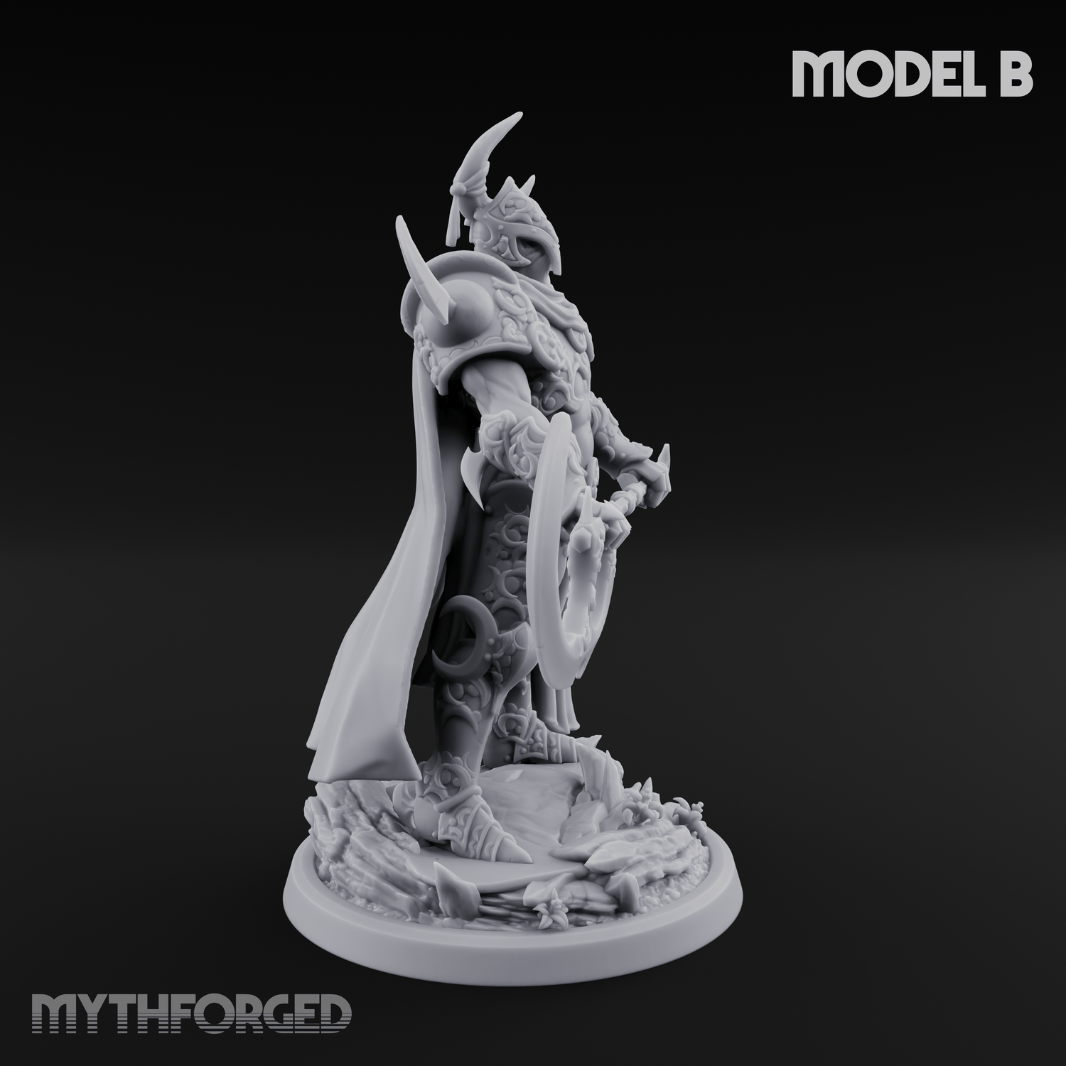 Horns Held High Demon Warlords B Miniature for Dungeons and Dragons, Pathfinder or other TTRPGs