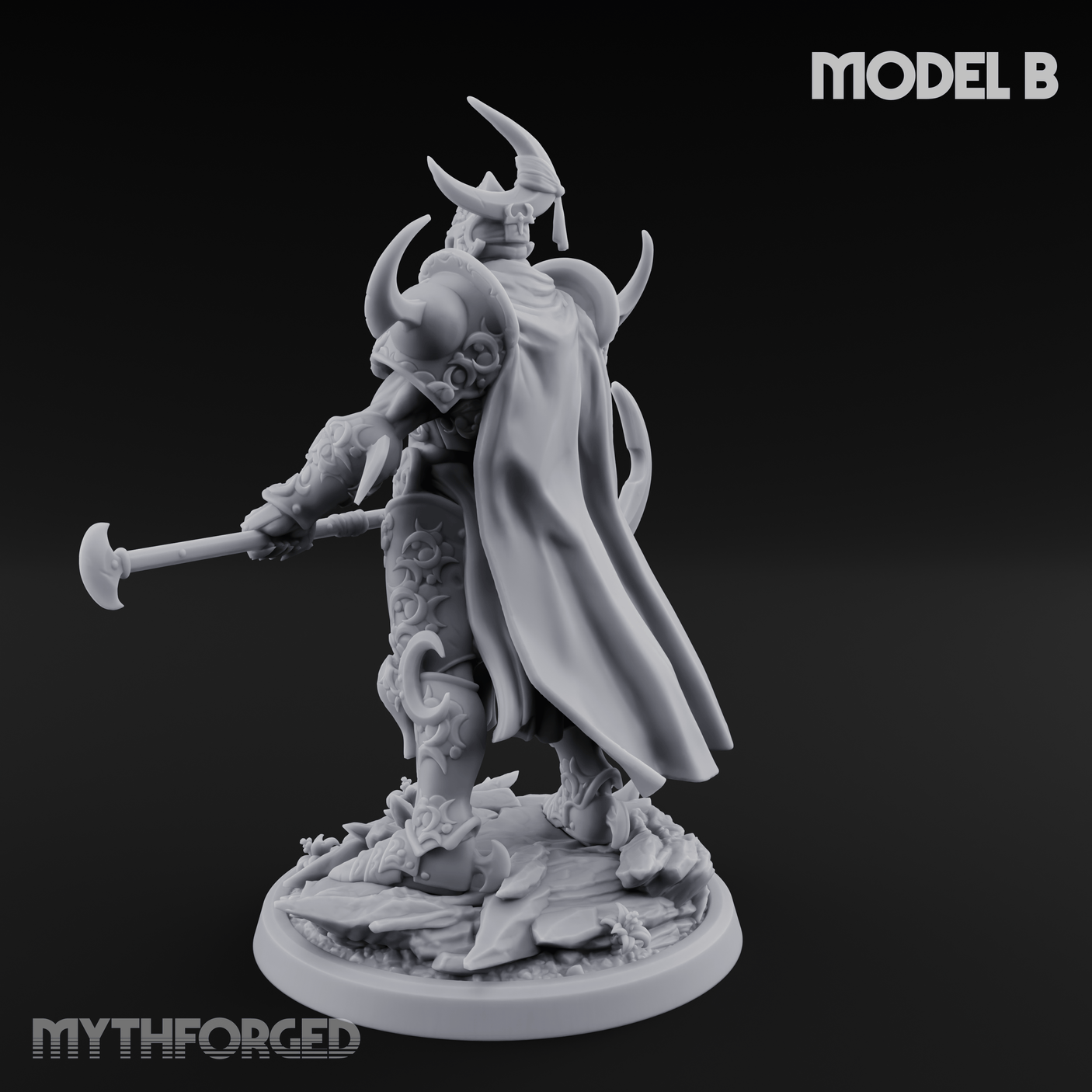 Horns Held High Demon Warlords B Miniature for Dungeons and Dragons, Pathfinder or other TTRPGs