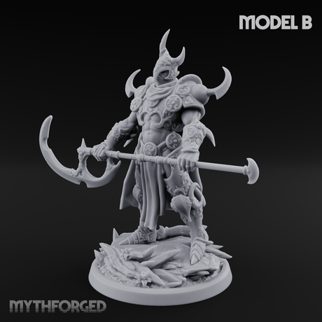Horns Held High Demon Warlords B Miniature for Dungeons and Dragons, Pathfinder or other TTRPGs