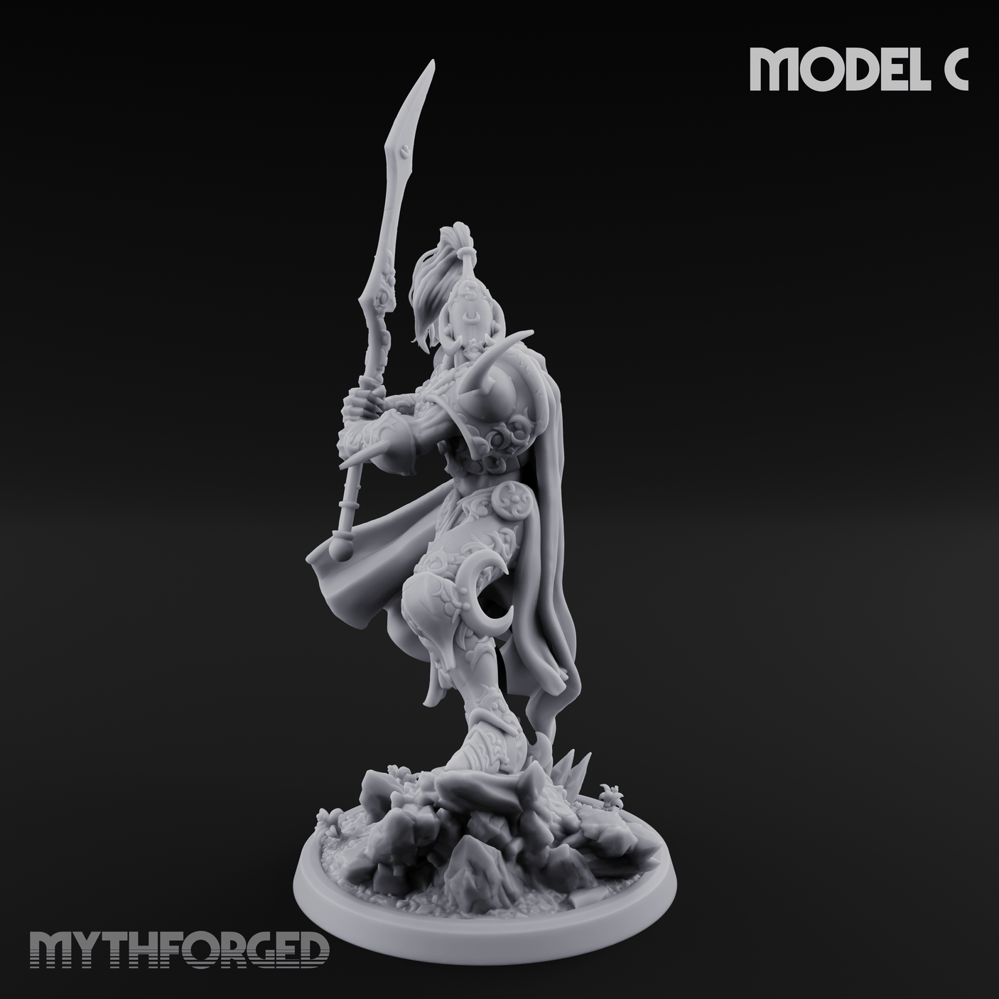 Horns Held High Demon Warlords C Miniature for Dungeons and Dragons, Pathfinder or other TTRPGs