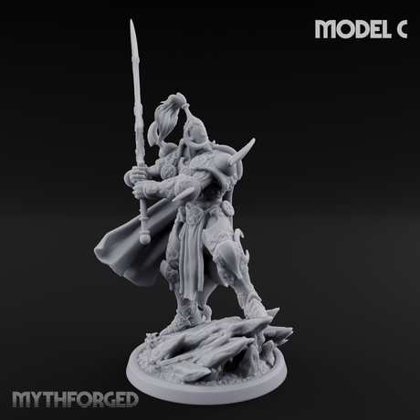 Horns Held High Demon Warlords C Miniature for Dungeons and Dragons, Pathfinder or other TTRPGs