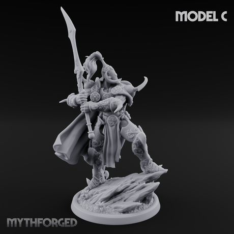 Horns Held High Demon Warlords C Miniature for Dungeons and Dragons, Pathfinder or other TTRPGs