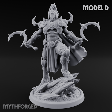 Horns Held High Demon Warlords D Miniature for Dungeons and Dragons, Pathfinder or other TTRPGs