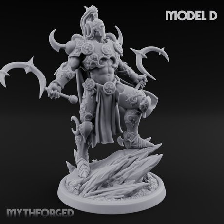 Horns Held High Demon Warlords Miniature for Dungeons and Dragons, Pathfinder or other TTRPGs