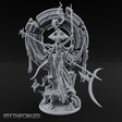 Ascending Through Chaos Marilith Warlord Miniature for Dungeons and Dragons, Pathfinder or other TTRPGs