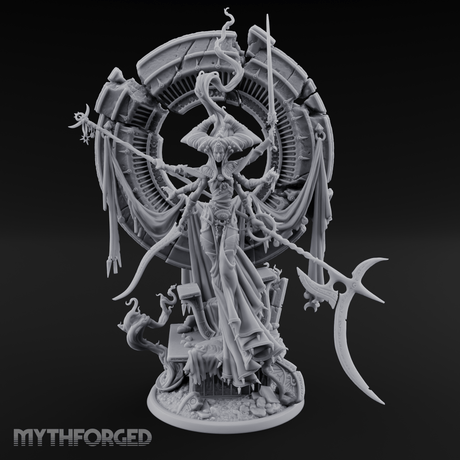 Ascending Through Chaos Marilith Warlord Miniature for Dungeons and Dragons, Pathfinder or other TTRPGs