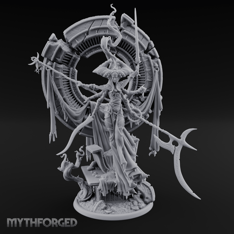 Ascending Through Chaos Marilith Warlord Miniature for Dungeons and Dragons, Pathfinder or other TTRPGs