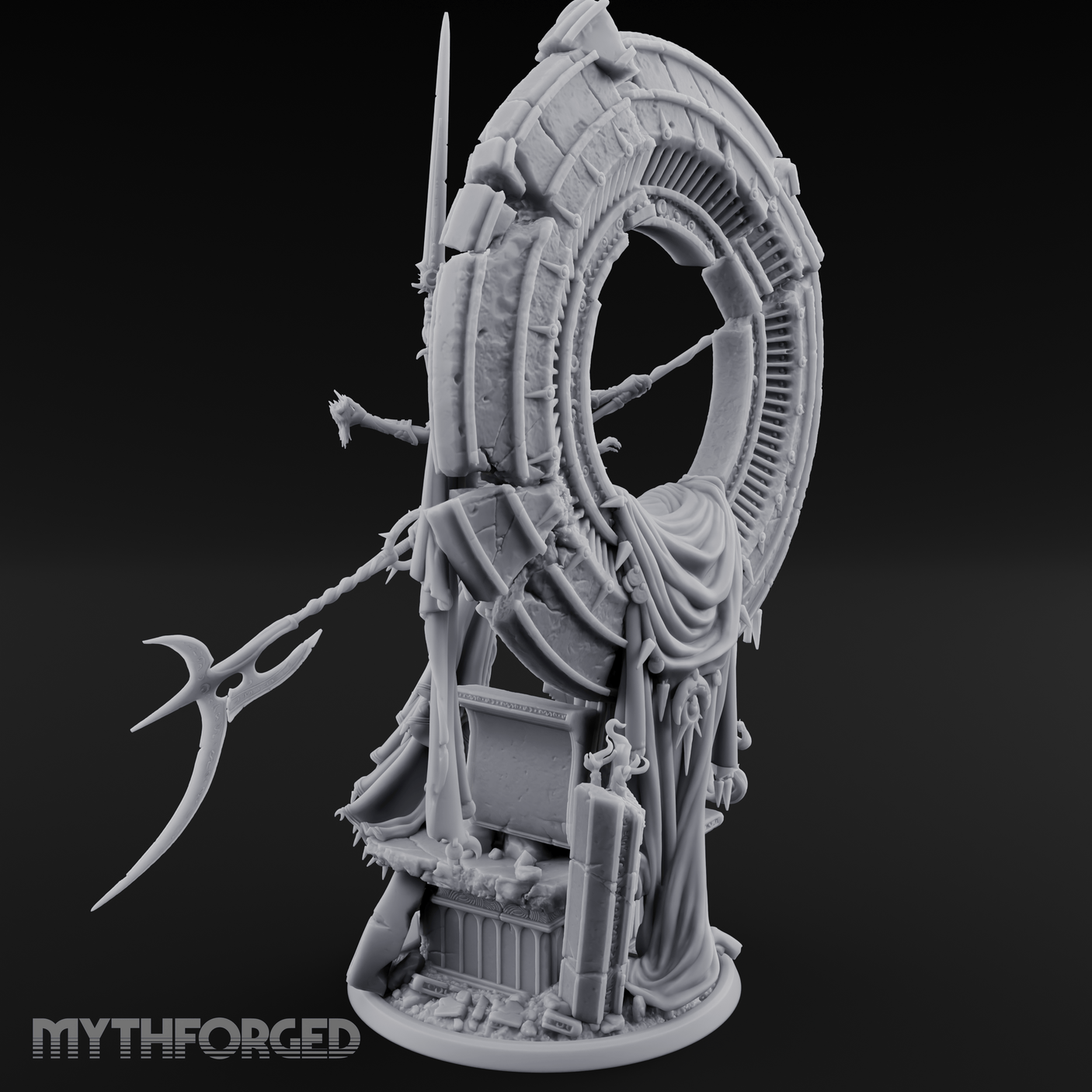 Ascending Through Chaos Marilith Warlord Miniature for Dungeons and Dragons, Pathfinder or other TTRPGs
