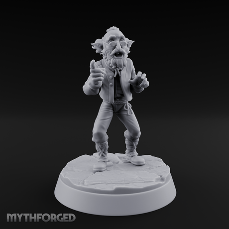 Pointing Out The Problem Gnome Merchant Miniature for Dungeons and Dragons, Pathfinder or other TTRPGs