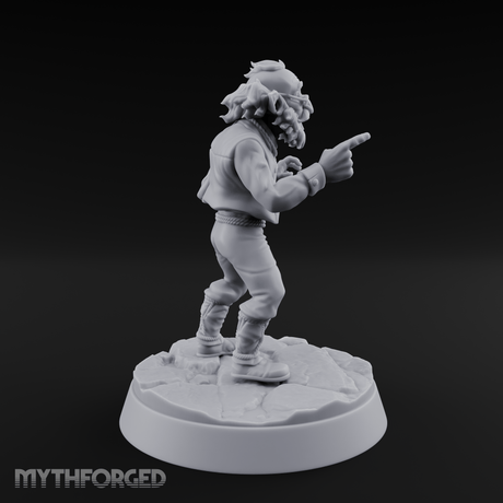 Pointing Out The Problem Gnome Merchant Miniature for Dungeons and Dragons, Pathfinder or other TTRPGs