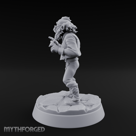 Pointing Out The Problem Gnome Merchant Miniature for Dungeons and Dragons, Pathfinder or other TTRPGs