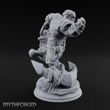 Weighs Anchor, Throws Punches Dwarf Pirate Brawler with Giant Anchor and Chain