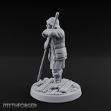 Elbow Resting Pole Leaning Human Ferryman Miniature for Dungeons and Dragons, Pathfinder or other TTRPGs