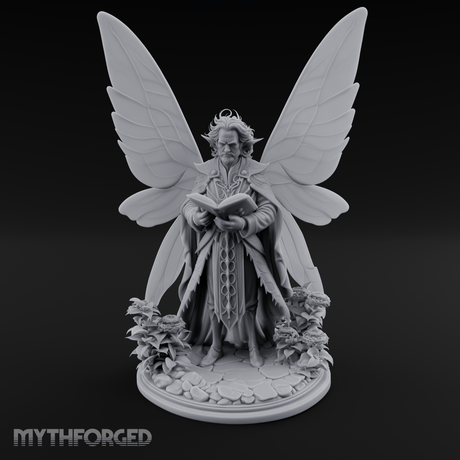 Scripture Clutching Fey Lord Miniature for Dungeons and Dragons, Pathfinder or other TTRPGs