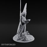 Scripture Clutching Fey Lord Miniature for Dungeons and Dragons, Pathfinder or other TTRPGs