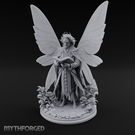Scripture Clutching Fey Lord Miniature for Dungeons and Dragons, Pathfinder or other TTRPGs