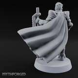 Holding Court With Steel Human Space Knight Miniature for Dungeons and Dragons, Pathfinder or other TTRPGs