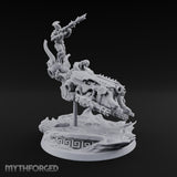 Dust Settles Behind the Pack Human Beast-Bike Rider B — Pilot Only · FX