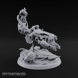 Dust Settles Behind the Pack Human Beast-Bike Rider C — Pilot + Passenger · FX