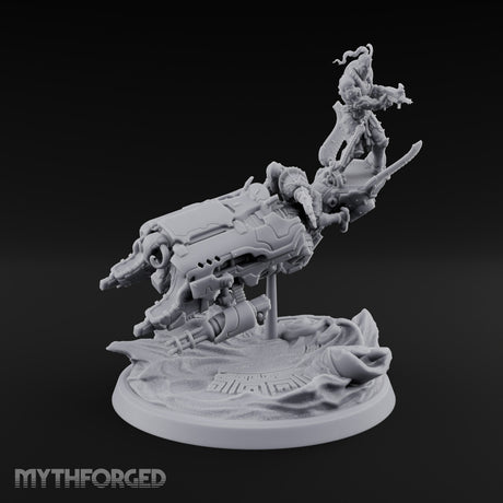 Dust Settles Behind the Pack Human Beast-Bike Rider C — Pilot + Passenger · FX