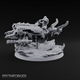 Dust Settles Behind the Pack Human Beast-Bike Rider E — Pilot Only · FX