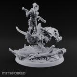 Dust Settles Behind the Pack Human Beast-Bike Rider E — Pilot + Passenger · No FX