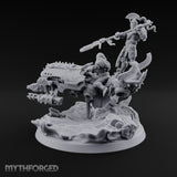 Dust Settles Behind the Pack Human Beast-Bike Rider E — Pilot + Passenger · No FX