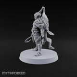 Unbothered by Brambles Elf Druid with Vine Staff and Curved Blade — None · Eagle and Scythe
