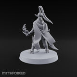 Unbothered by Brambles Elf Druid with Vine Staff and Curved Blade — None · Fire and Wand