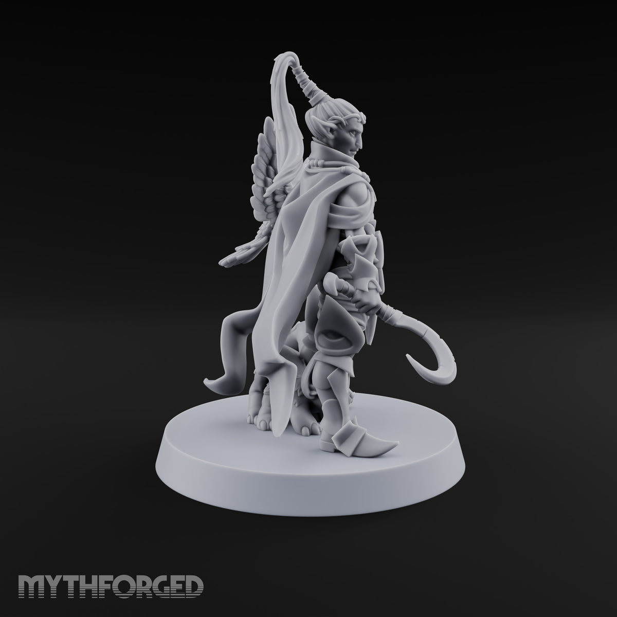 Unbothered by Brambles Elf Druid with Vine Staff and Curved Blade — Pet · Eagle and Scythe