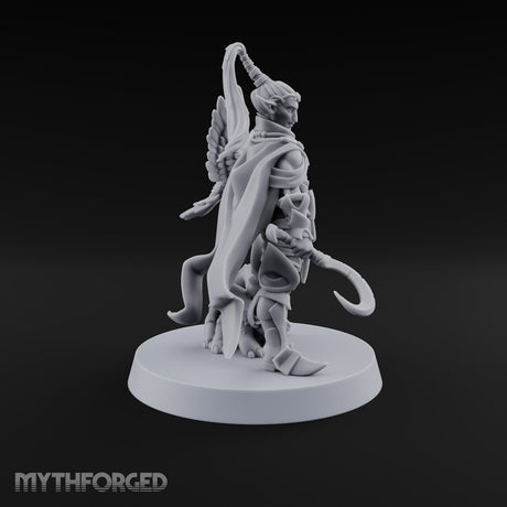 Unbothered by Brambles Elf Druid with Vine Staff and Curved Blade — Pet · Eagle and Scythe