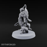 Unbothered by Brambles Elf Druid with Vine Staff and Curved Blade — Pet · Eagle and Scythe