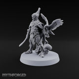 Unbothered by Brambles Elf Druid with Vine Staff and Curved Blade — Pet · Eagle and Scythe