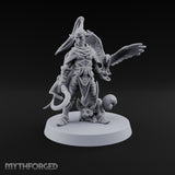 Unbothered by Brambles Elf Druid with Vine Staff and Curved Blade — Pet · Eagle and Scythe