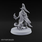Unbothered by Brambles Elf Druid with Vine Staff and Curved Blade — Pet · Fire and Wand