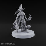 Unbothered by Brambles Elf Druid with Vine Staff and Curved Blade — Pet · Fire and Wand