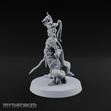 Unbothered by Brambles Elf Druid with Vine Staff and Curved Blade — Pet · Staff and Sword
