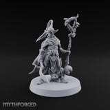 Unbothered by Brambles Elf Druid with Vine Staff and Curved Blade — Pet · Staff and Sword