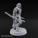 Dual Blades Pensive Elf Fighter Miniature for Dungeons and Dragons, Pathfinder or other TTRPGs