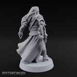 Dual Blades Pensive Elf Fighter Miniature for Dungeons and Dragons, Pathfinder or other TTRPGs