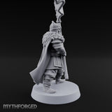 Banner Hoisting Standard Bearer Miniature for Dungeons and Dragons, Pathfinder or other TTRPGs