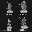 Scale-Clad Sword-Raising Northern Warriors Miniature for Dungeons and Dragons, Pathfinder or other TTRPGs