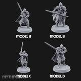 Scale-Clad Sword-Raising Northern Warriors Miniature for Dungeons and Dragons, Pathfinder or other TTRPGs