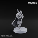 Scale-Clad Sword-Raising Northern Warriors Miniature for Dungeons and Dragons, Pathfinder or other TTRPGs