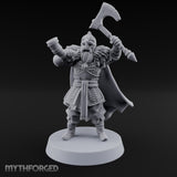 Horn Raising Rallying Chieftain Miniature for Dungeons and Dragons, Pathfinder or other TTRPGs