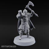 Horn Raising Rallying Chieftain Miniature for Dungeons and Dragons, Pathfinder or other TTRPGs